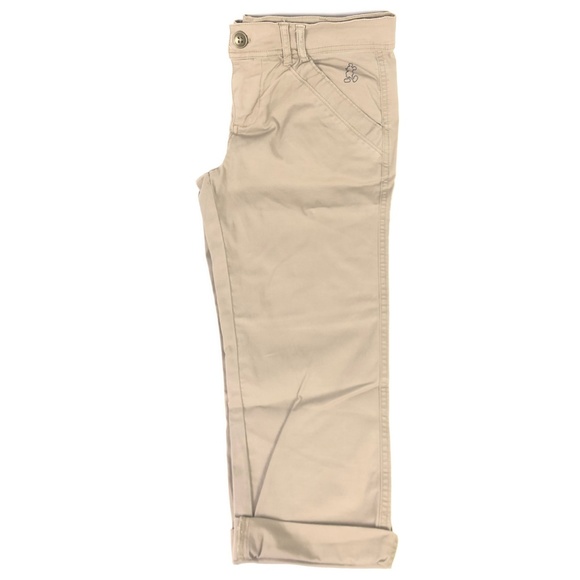 Disney Mickey Mouse Embroidered Capri Khaki Pants - Picture 6 of 8